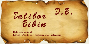 Dalibor Bibin vizit kartica